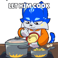 Cat Cooking Sticker by Toshithecat