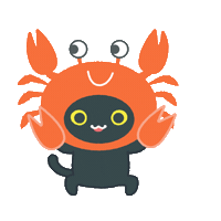 Cat Crab Sticker