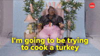 Trying to cook a turkey
