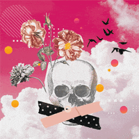 painttheworld skull death symbol frida GIF