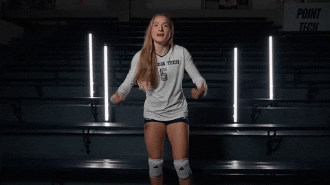Georgia Tech Volleyball GIF by Georgia Tech Yellow Jackets