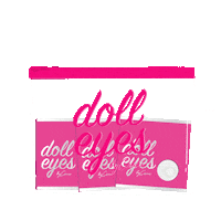 byCaxs pink lash contactlens dolleyes Sticker