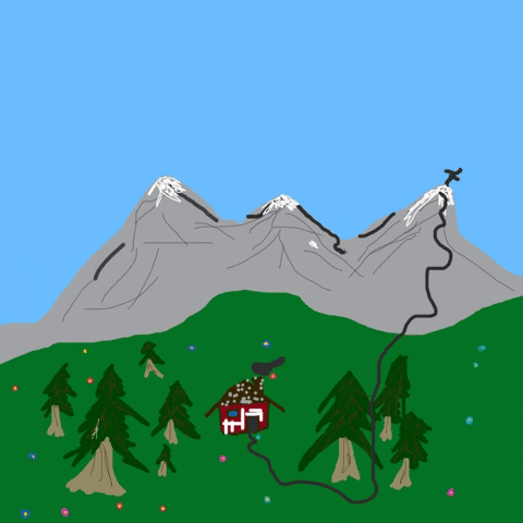 mostbee giphygifmaker wandern berge alpen GIF