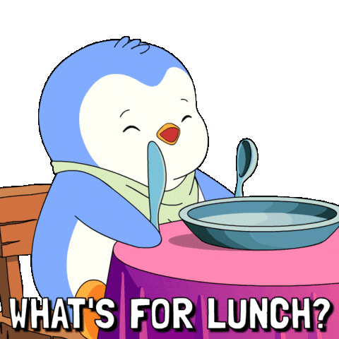Hungry Lets Eat Sticker by Pudgy Penguins