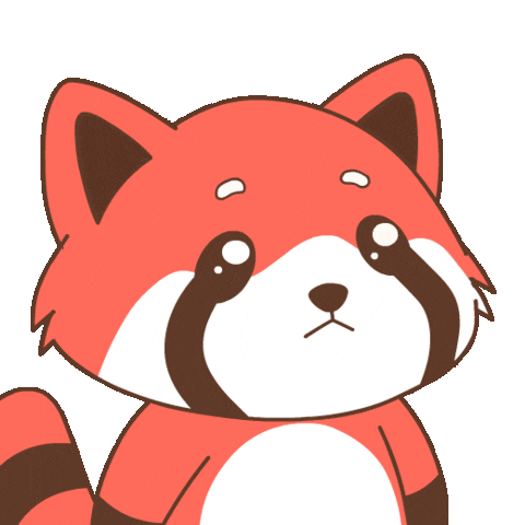 Tired Red Panda Sticker