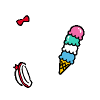 Ice Cream Hat Sticker by Sanrio
