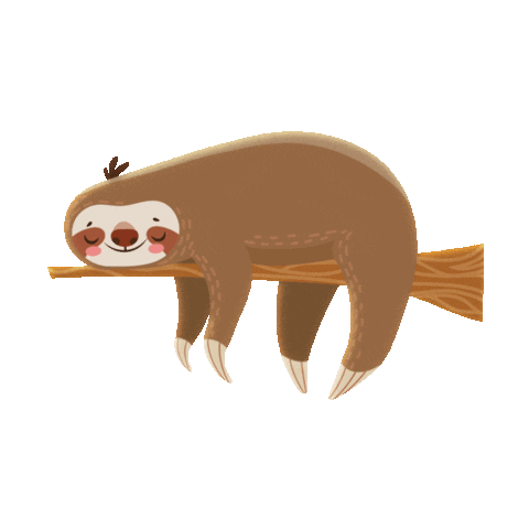 luamarinho animals tree lazy sloth Sticker
