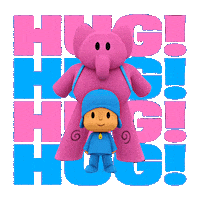Love Hug Sticker by Pocoyo