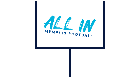 All In Football Sticker by University of Memphis