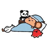 Sleep Panda Sticker by Chimpers
