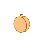 Peach Sticker