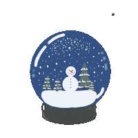fraukvonda snow winter snowman snowglobe Sticker