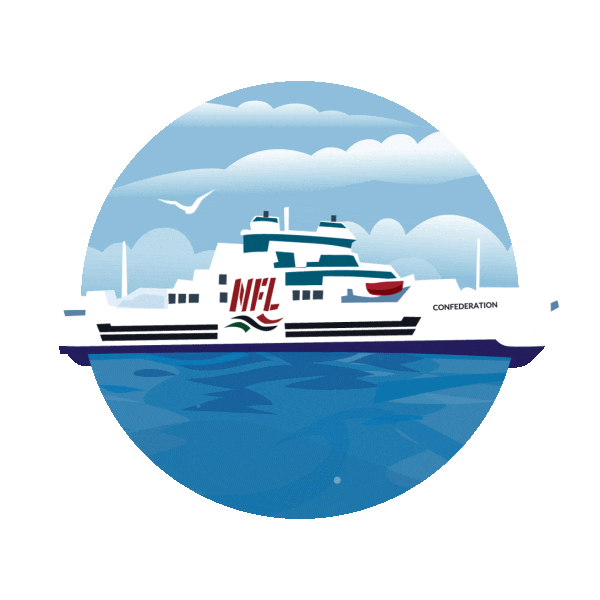 nflbayferries nfl ocean sailing cows Sticker