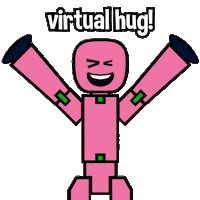 Thinking Of You Hug Sticker by Stikbot