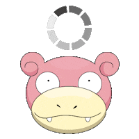salgadodesign pokemon loading cargando slowpoke Sticker