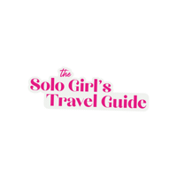 sologirlstravelguide pink travel girly solo girls travel guide Sticker