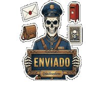 Skull Enviado Sticker