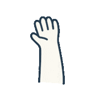 Left Hand Wave Sticker by Meroware