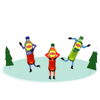 christmas skating Sticker