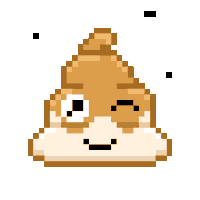 Pixel Shitting Sticker by Poopies.io