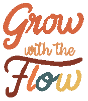 Typography Grow Sticker by golden freckles