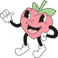Peach Sticker by Cheek Boss®
