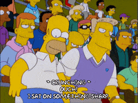 rubbing but homer simpson GIF