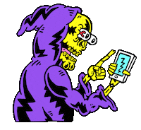 Death Skull Sticker by Russell Taysom