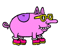 Sunglasses Pig Sticker by Russell Taysom