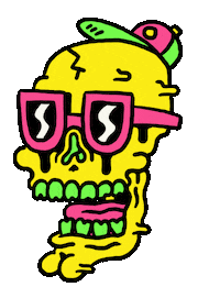 Skull Skullman Sticker by Russell Taysom