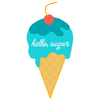 omnipod hello summer ice cream sugar Sticker