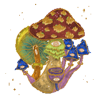 Otomekko mushroom otomekko mushroomcat Sticker