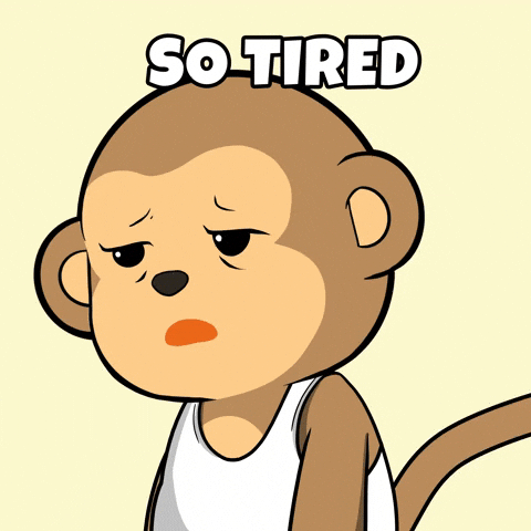 Tired 9 To 5 GIF by Wise Monkey Meme