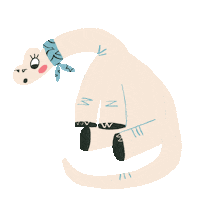 Surprised Dinosaur Sticker