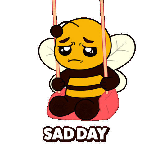 Sad Miss You Sticker by Plan Bee Studios
