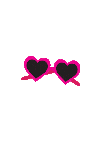 stephlo_design heart summer pink sunglasses Sticker