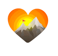 Turclubpik love heart mountain mountains Sticker