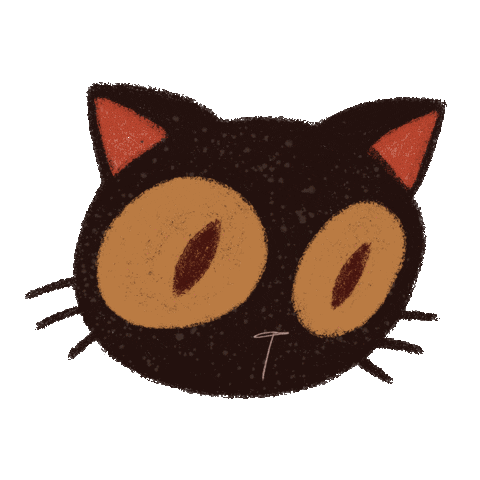zoeskyeart cat wow cool excited Sticker