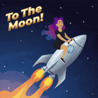 To The Moon Rocket GIF by World Of Women
