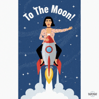 Excited To The Moon GIF by World Of Women