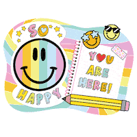 Smiley Face Rainbow Sticker by Schoolgirl Style Classroom Decor