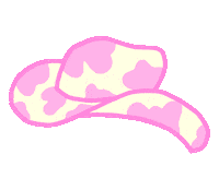 happy_cata pink hat cowboy happycata Sticker