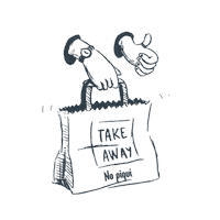 nopiqui_ takeaway healthy food healthyfood take away Sticker