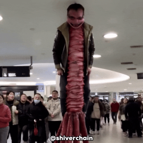 shiverchain weird scary monster ai GIF
