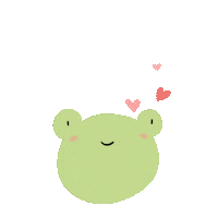 Lenaskosmos love thank you adorable frog Sticker