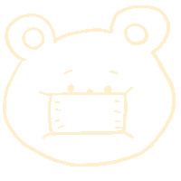 Mask Bear Sticker by isuta