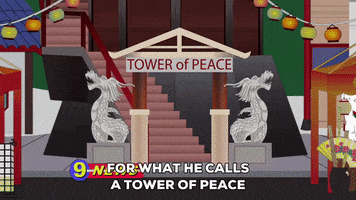 asian tower GIF by South Park 