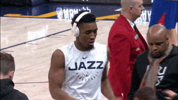 happy donovan mitchell GIF by NBA
