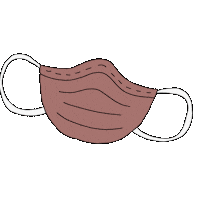 sariahevjen mask covid covid-19 face mask Sticker