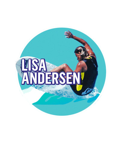 Lisa Andersen Surfing Sticker by Madman Films